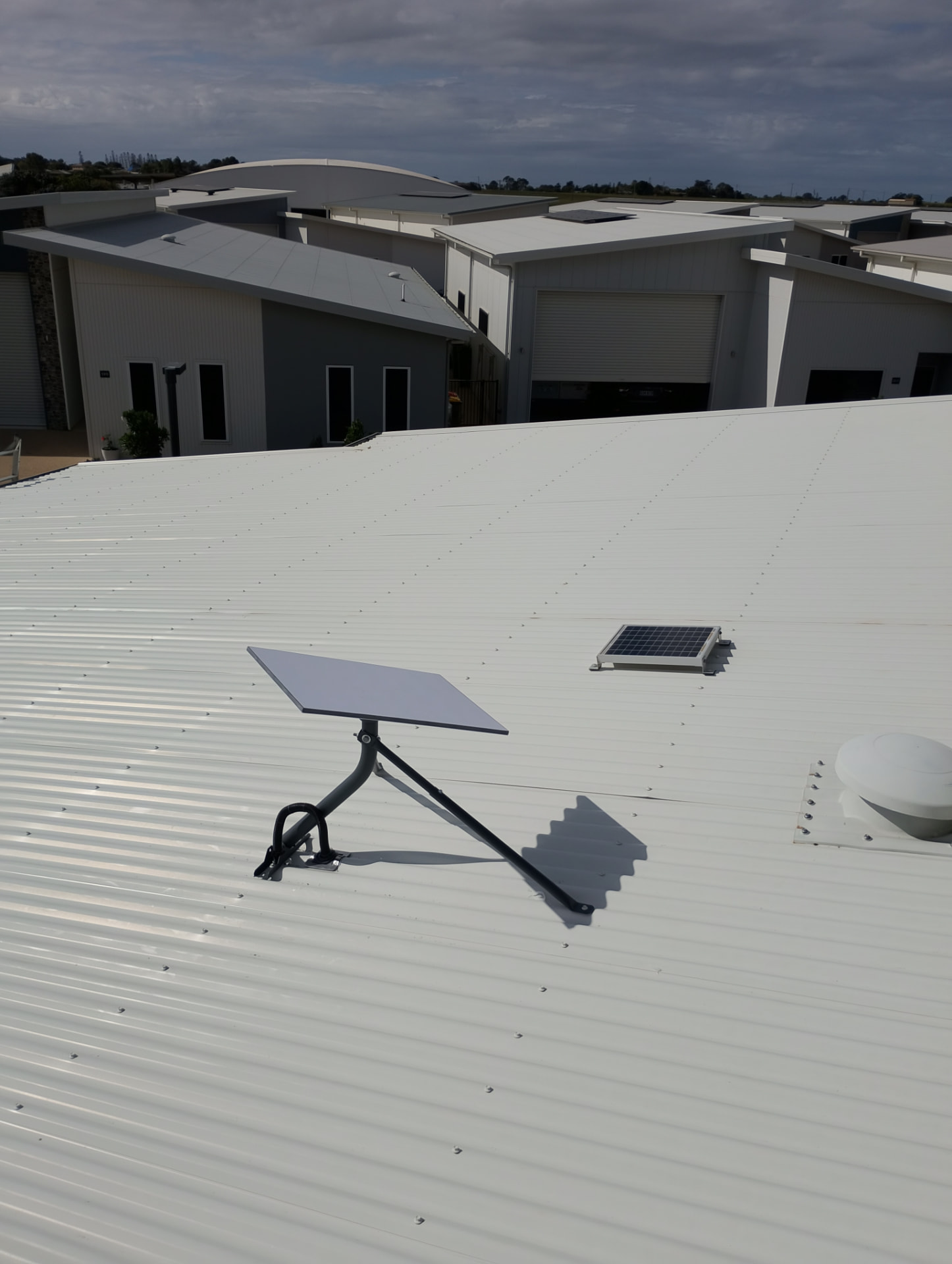 Commercial roof Starlink install