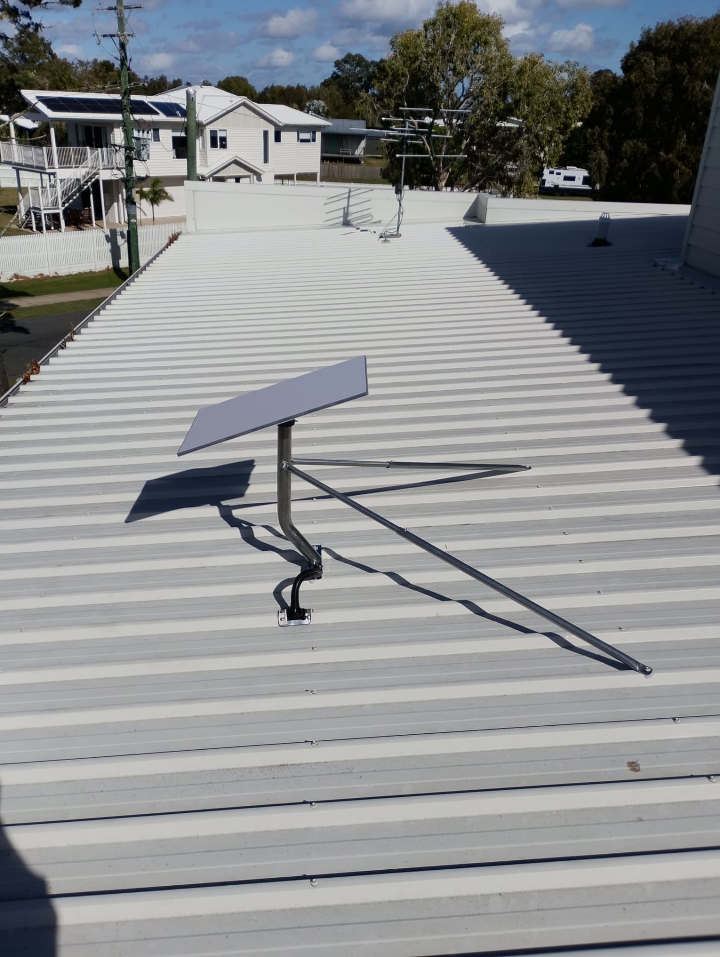 Starlink on a large metal roof